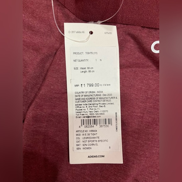 adidas ESSENTIALS 3-STRIPES HIGH-WAISTED SINGLE JERSEY LEGGINGS - Picture 8 of 8